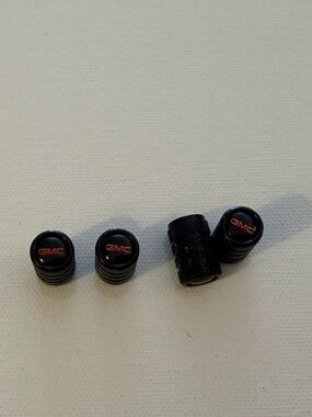 GMC Valve Stem Caps in Black Set of 4 NWT